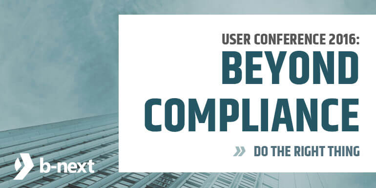 b-next User Conference 2016 Banner